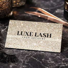 Luxe Gouden Glitter Wimper Kunstenaar Minimalist Visitekaartje