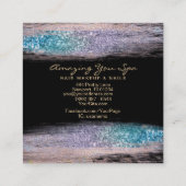 *~* Luxe gouden gloed regenbooglitter opwindend Vierkante Visitekaartje (Achterkant)