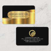 Luxe Gouden Golf Boutique CEO Visitekaartje (Voorkant / Achterkant)