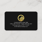 Luxe Gouden Golf Boutique CEO Visitekaartje (Achterkant)