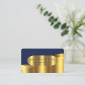 Luxe Gouden Golf Laag CEO Visitekaartje (Staand voorkant)