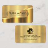 Luxe Gouden Golf Laag CEO Visitekaartje (Voorkant / Achterkant)