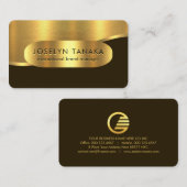Luxe Gouden Golf Laag COO Visitekaartje (Voorkant / Achterkant)
