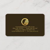 Luxe Gouden Golf Laag COO Visitekaartje (Achterkant)