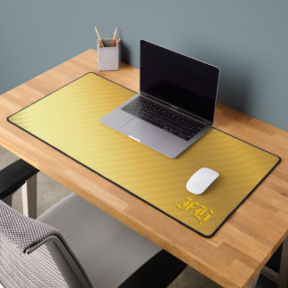 Luxe Gouden Gradiënt Gotische Monogram Executive Bureaumat