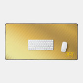 Luxe Gouden Gradiënt Gotische Monogram Executive  Bureaumat (Keyboard & Muis)