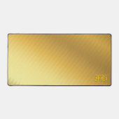 Luxe Gouden Gradiënt Gotische Monogram Executive  Bureaumat (Voorkant)