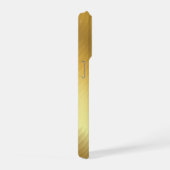 Luxe Gouden Gradiënt Patroon Monogram Gotische Ini iPhone Hoesje (Rechterkant)