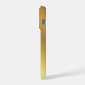 Luxe Gouden Gradiënt Patroon Monogram Gotische Ini iPhone Hoesje (Linkerkant)