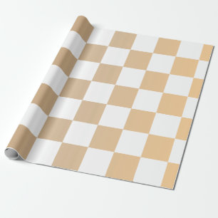 Luxe Gouden Gradiënt Wit Geruit – Elegant Cadeaupapier