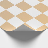 Luxe Gouden Gradiënt Wit Geruit – Elegant  Cadeaupapier (Hoek)