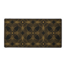 Luxe Gouden Guilloché Naadloos Patroon Bureaumat