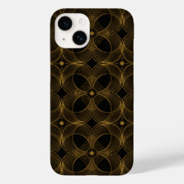 Luxe gouden guilloché naadloos patroon Case-Mate iPhone 14 hoesje