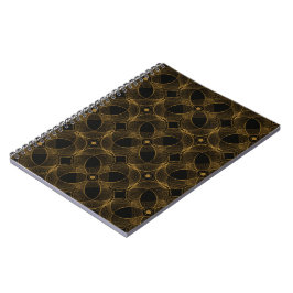 Luxe Gouden Guilloché Naadloos Patroon Stijlvol Notitieboek