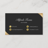 Luxe Gouden Haar Stylist Elegante Salon Branding Visitekaartje (Achterkant)