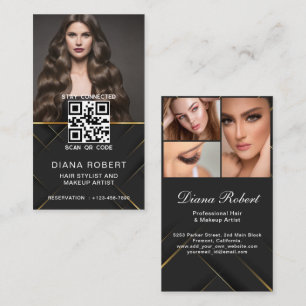 Luxe Gouden haar stylist Make-up Artist Salon Art Visitekaartje