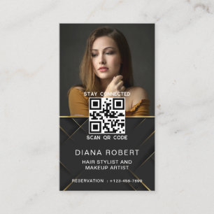 Luxe Gouden haar stylist Make-up Artist Salon Art Visitekaartje