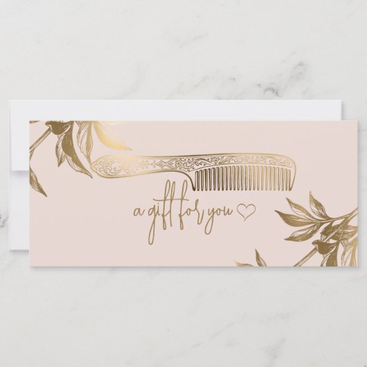 Luxe Gouden Haarstudio Giftcertificaat (Voorkant)