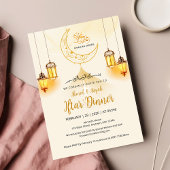 Luxe Gouden Halve Maan Ramadan Iftar Uitnodiging