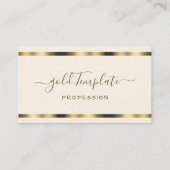 Luxe gouden handtekening Handlettering Lettertype  Visitekaartje (Voorkant)