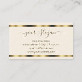 Luxe gouden handtekening Handlettering Lettertype  Visitekaartje (Achterkant)