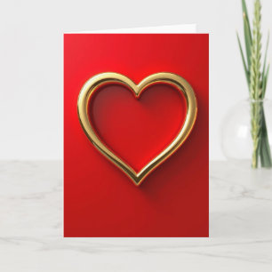 Luxe Gouden Hart Kaart