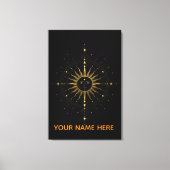 Luxe Gouden Hemelse Zon Geometrie Muurkunst Canvas Afdruk (Voorkant)