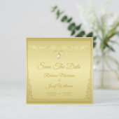 Luxe gouden  hoek grens kaart (Staand voorkant)