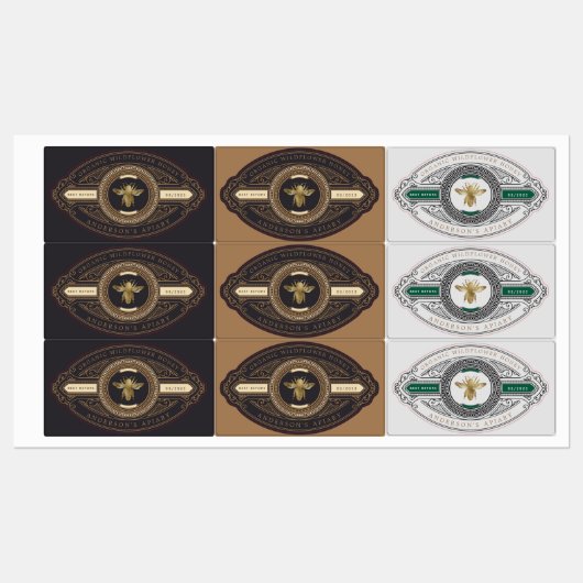 luxe  gouden honingpot labels (Vel)