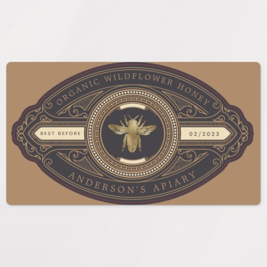 luxe  gouden honingpot labels (Design 2)