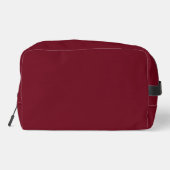 Luxe Gouden Initiaal Monogram Diep Bordeauxrood Toilettasje (Achterkant)