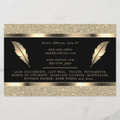 Luxe gouden inktveren flyer (Achterkant)