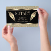 Luxe gouden inktveren flyer (Hand)