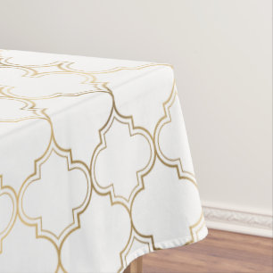 Luxe Gouden Islamitische Geometrische Patroon Moti Tafelkleed