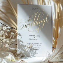 Luxe Gouden Kalligrafie Huwelijk Elegant Script