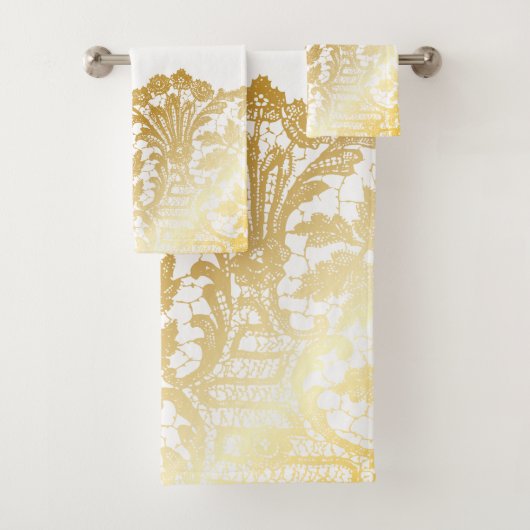 Luxe gouden kant bad handdoek (Insitu)