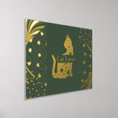 Luxe gouden kat abstract Fine Art Real Folie Afdrukken (Laagn)