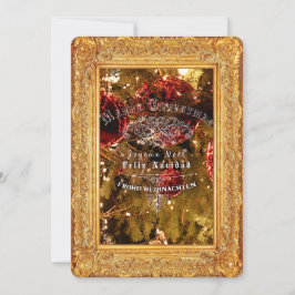 Luxe Gouden Kerstmis - Uitnodigingskaart Kaart