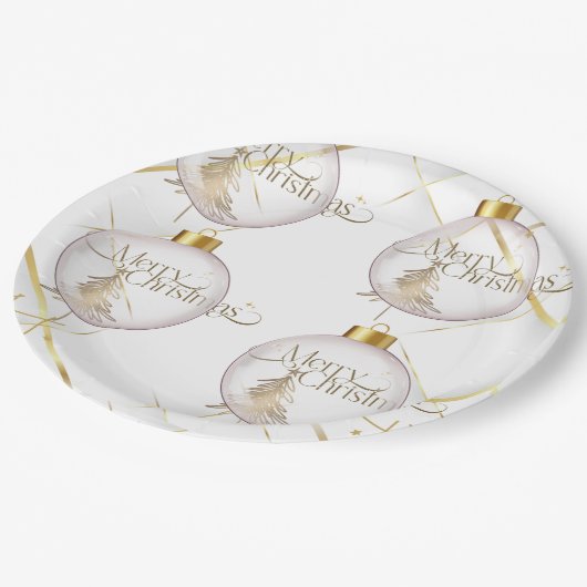 Luxe gouden kerstpapier Bord (Gekanteld)