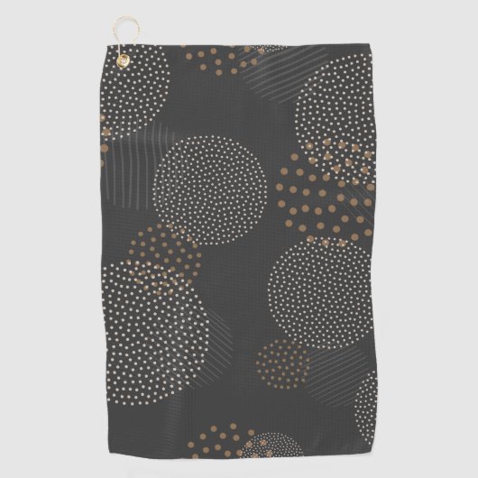 Luxe gouden kleuren Aesthetisch design Golfhanddoek (Voorkant)