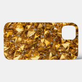Luxe Gouden Kristal iPhone 13 Kunst Case Design (Achterkant (horizontaal))