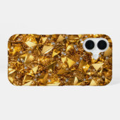 Luxe Gouden Kristal iPhone 16 Kunst Case Design Hoesje (Achterkant horizontaal)