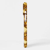 Luxe Gouden Kristal iPhone 16 Pro Max Kunst Case Hoesje (Linkerkant)