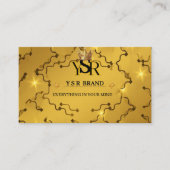 Luxe Gouden Kroon QR Code Visitekaartjes (Voorkant)