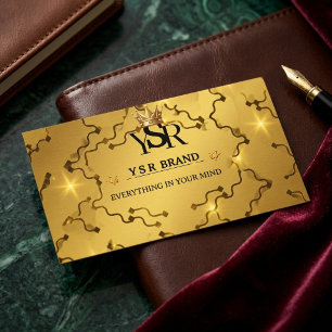 Luxe Gouden Kroon QR Code Visitekaartjes