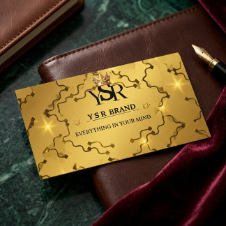 Luxe Gouden Kroon QR Code Visitekaartjes