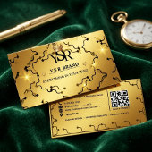 Luxe Gouden Kroon QR Code Visitekaartjes
