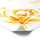 Luxe Gouden Kroon Quinceañera Welkomstbord Poster (Hoek)