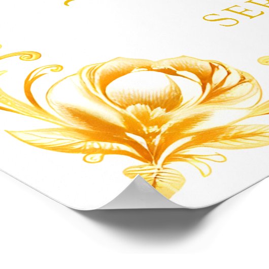 Luxe Gouden Kroon Quinceañera Welkomstbord Poster (Hoek)