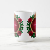 Luxe gouden kroonlijst versierd met rozen koffiemok (Center)